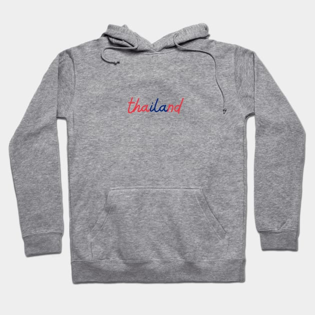 thailand - Thai red and blue - Flag color Hoodie by habibitravels